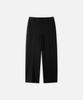 DRAW FIT Brushed Elastic Wide Slacks [Brushed Black]