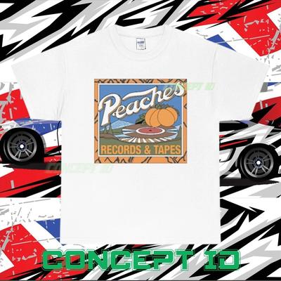 NEW PEACHES RECORDS AND TAPES VINYL MUSIC RECORDS LOGO T-Shirt FUNNY SIZE S-5XL