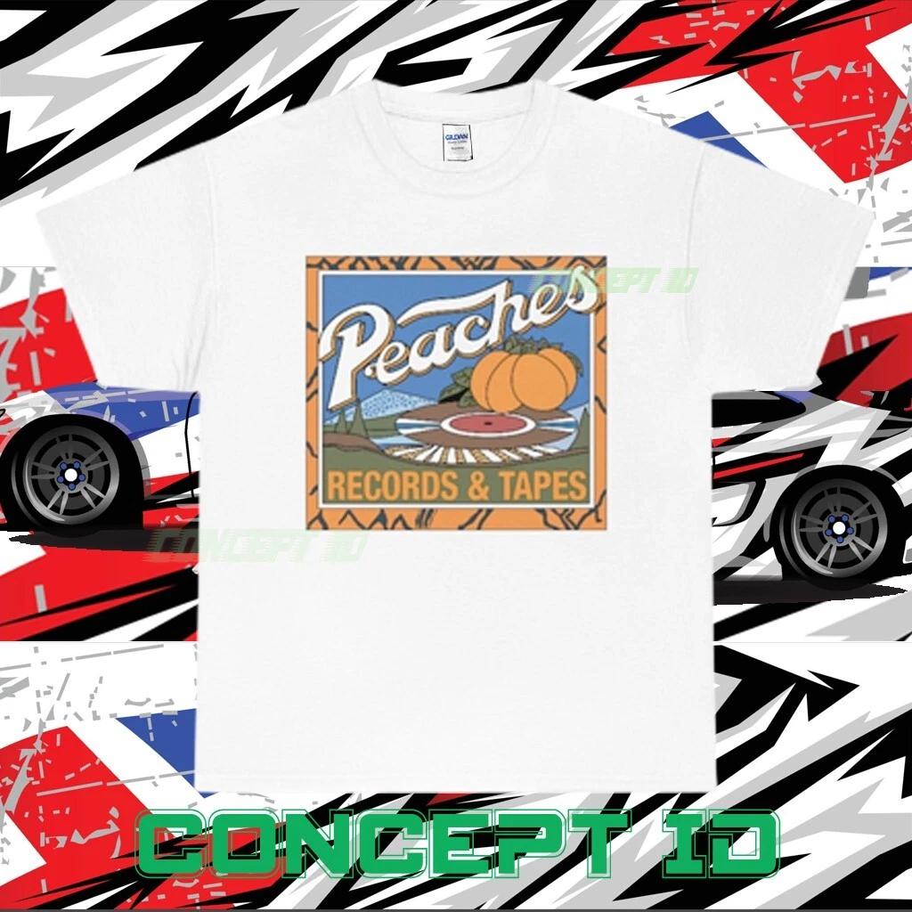 NEW PEACHES RECORDS AND TAPES VINYL MUSIC RECORDS LOGO T-Shirt FUNNY SIZE S-5XL 3XL