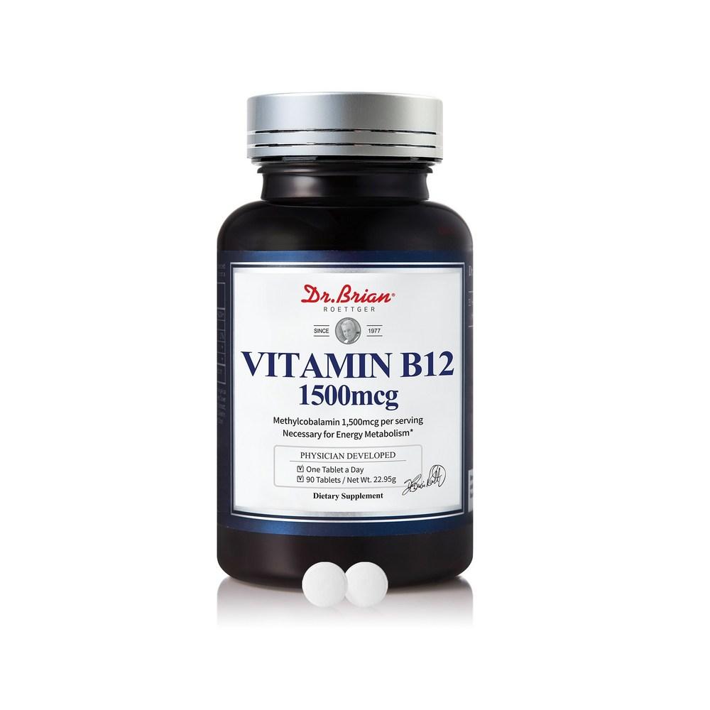 Dr. Brian's Active Vitamin B12 1500mcg Methylcobalamin Vegan 3 Pcs Monthly Supply 1 Pcs 90 Tablets