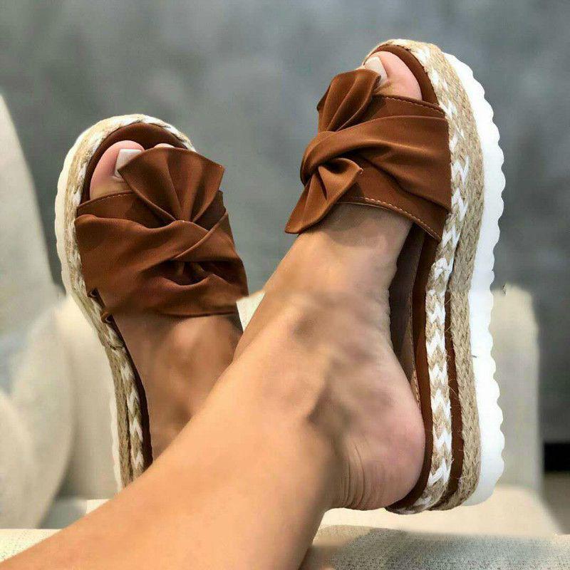 Stylish Bow Knot Sandals Shoes For Women With Comfortable Inner Lining For Everyday Use