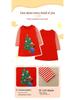 European and American Style Autumn Girls' Cute Christmas Tree Patchwork Dress, Long for Small To Medium Children