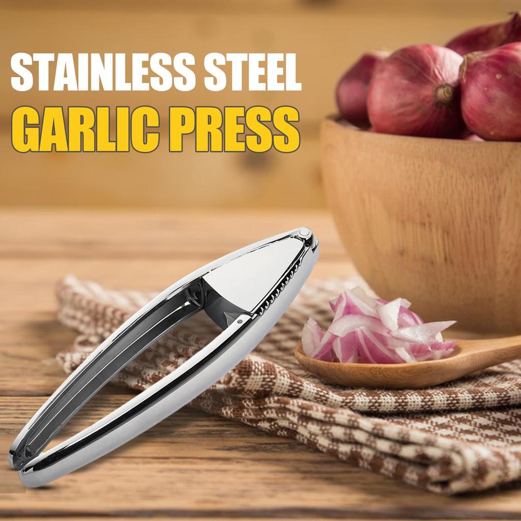 Garlic Press Crusher Ergonomic Handle Kitchen Crusher Manual Garlic Squeeze Tool For Home Dormitory Hotel Apartment Rental