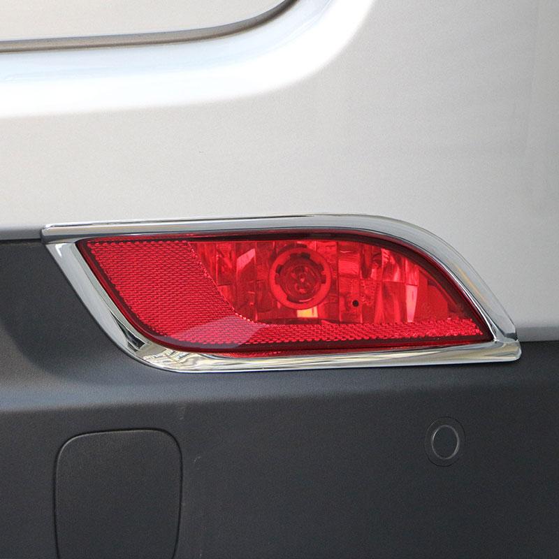 For Jeep Compass 2017 2018 2019 ABS Chrome Rear Bumper Reflector Fog Light Lamp Cover Sticker 2pcs