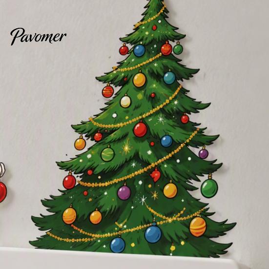Holiday Interior Ornaments Christmas Santa Claus Light Switch Sticker, Waterproof PVC Decal, Self Seasonal Room Decorations Adhesive Wall Art