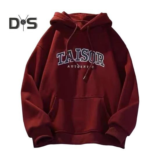 

Толстовка с капюшоном в стиле ретро для пар с принтом букв и завязками на завязках, свободная, с капюшоном и карманом, хип-хоп, унисекс, школьная спортивная толстовка с капюшоном M вино красного