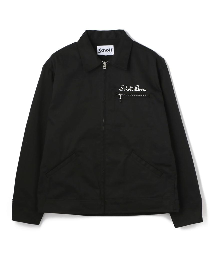 Schott TC WORK Size JACKET, Men's, 2XL, 010, Black, 782-5952001
