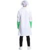 Adult Men Crazy Science Laboratory Scientist Jacket Top Gloves Set Halloween Cosplay Costumes Role Play Outfit