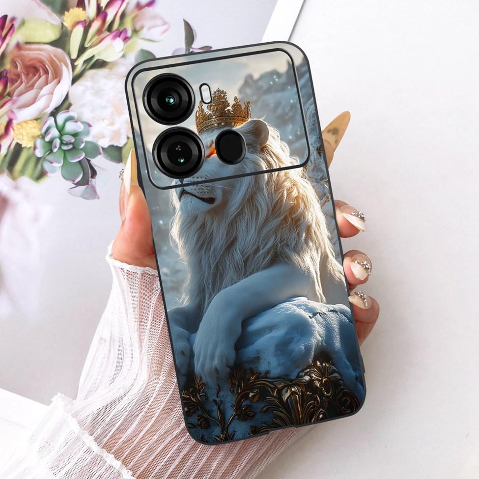 Coque Pour ITEL P40 Housse P662L Silicone Chat Mignon Mode Drôle Peinte Funda Pour P40 ITEL P 40 Coque de Téléphone