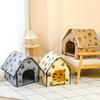 Pet Small Kennel, Dog House, Cat Kennel, Small Paw Graphic Foldable Pet Nest, Puppy Dog Cat House, Pet Kennel