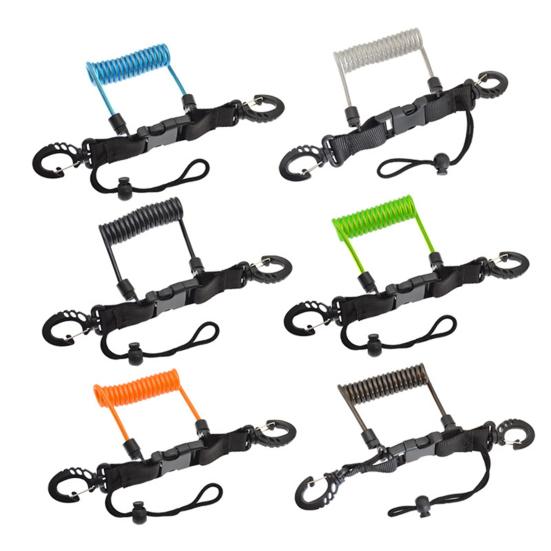 Diving Lanyard with Quick Release Buckle Stretch Portable Wear Resistant High Strength Anti Lost Tool Scuba Diving Camera Lanyard Kayaking Accessory
