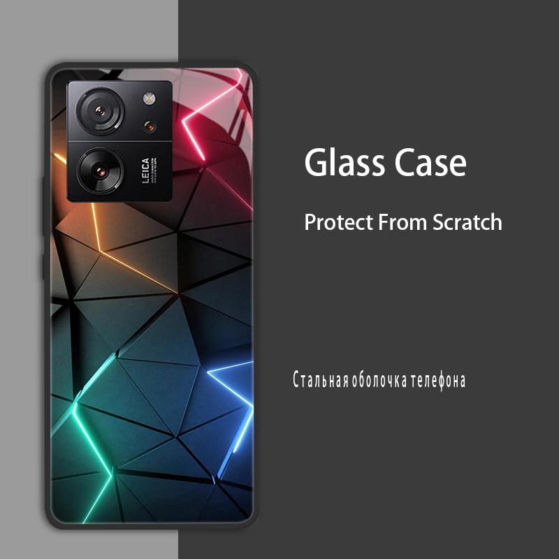 For Xiaomi 13T 13T Pro Case Cover Tempered Glass Case Hard Shockproof Coque Bumper For Xiaomi Mi 13T Pro Mi13T Pro Protect Case
