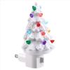 BHBL Christmas Tree Night Light Plug In Christmas Decorative Tree Resin Decorative Tree Light for Bedroom Living Room US Plug