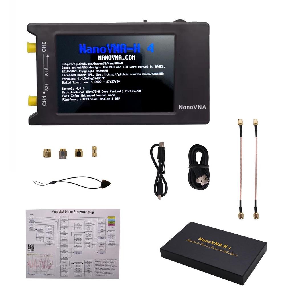 1.5GHz 4" Vector Network Analyzer Hugen NanoVNA-H4 Antenna Shortwave
