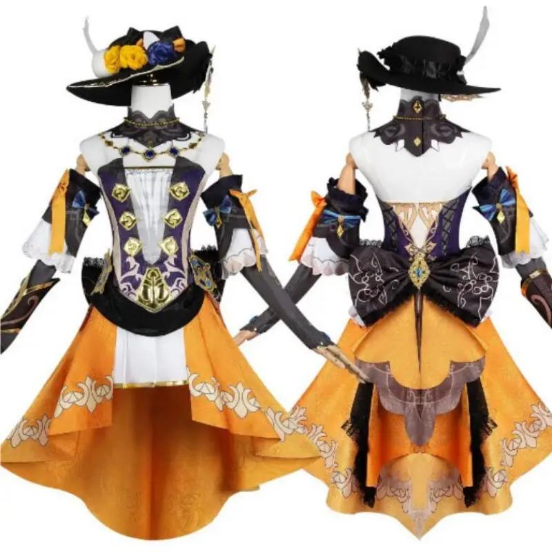 Navia Spina Di Rosula Angel Cosplay Game Gen Costume Hat Fontaine Rococo Style Dress Uniform Halloween Party Suit