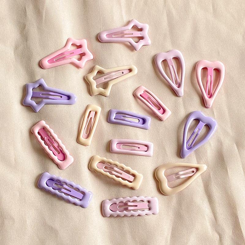Korean-Style Sweet Dopamine-Colored Girls' Bangs Hair Clip Women'S Small Colorful BB Hair Accessory