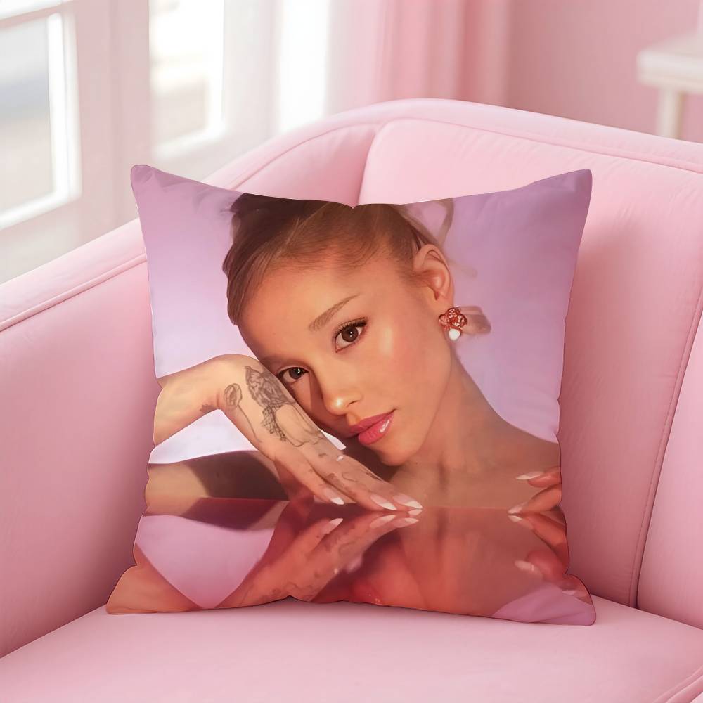 Hot Singers A-Ariana GranSde Fashion Pillow Case Comfort Sofa Bed Silky Elegant Invisible Zipper Custom Decorative Cushion Cover