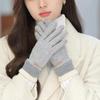 Fashion Women Wool Gloves Winter Touch Screen Warm Windproof Outdoor Riding Driving Ladies Autumn Gloves
