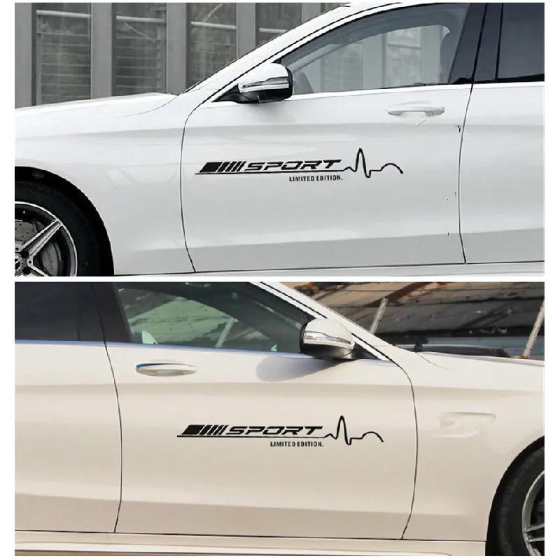 

78X 11.5См Гоночные Виниловые Наклейки Наклейки На Двери Автомобиля Для W204 W205 C63 C117 W176 A45 Cla45