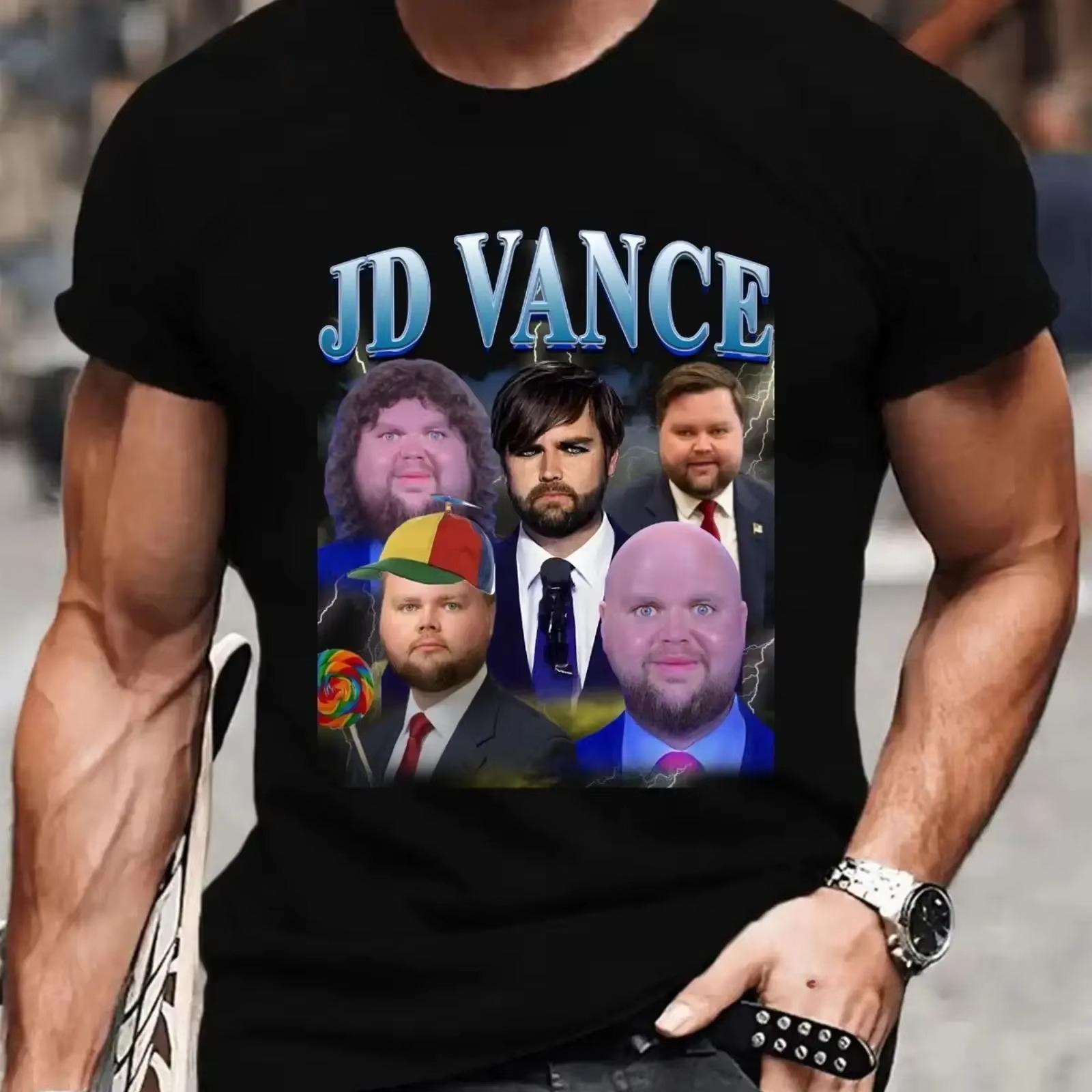 JD Vance Meme T Shirt Funny Political Conservative Humor vintage Washed Stylish streetwear Casual graphic Breathable S разноцветный