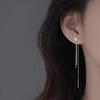 Cat's Eye Tassel Ear Chain 2024 Trend: Elegant Long Earrings with Light Luxury Design
