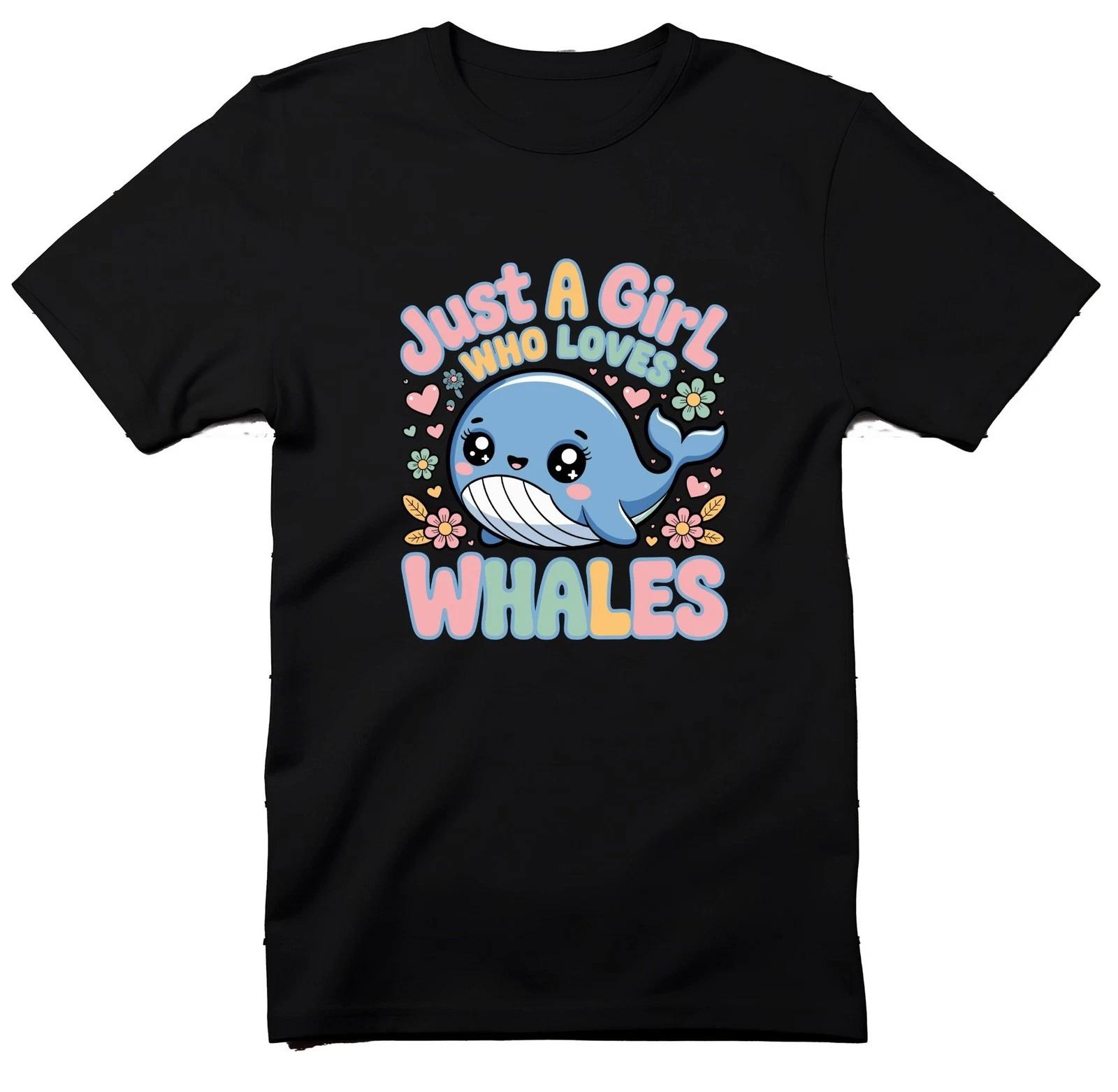 Just A Girl Who Loves Whales T-Shirt, Cute Whale Shirt, Ocean Lover Tee S