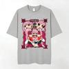 One Piece Perona Unisex Loose Tshirt 2026 Summer New Popular Anime Print American Trend Casual Parentchild Short Sleeved Top