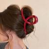 2024 High-End Headdress: Autumn/Winter Red Claw Updo Clip