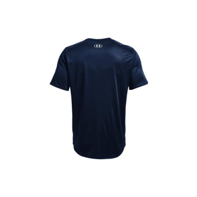 Under Armour Casual Sport Large Letter Logo Training T-Shirt Men Tops Navy-Blue 1370367-408