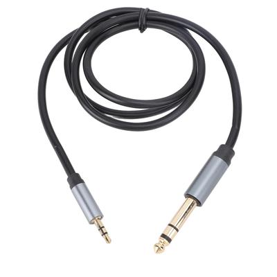 3.5mm To 6.35mm Stereo Cable 1m 24K Gold Plated Connector Clear Sound Quality Plug and Play for