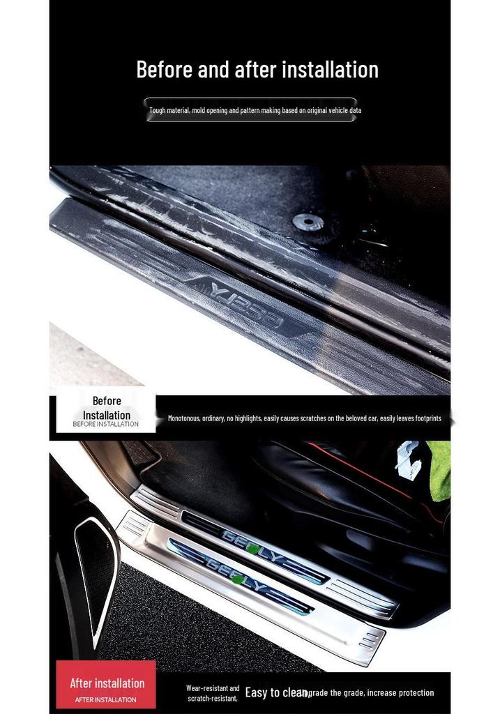 Jetour Shanhai T1 Door Sill & Rear Bumper Decorative Trim Sticker Set