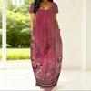 Casual Women Oversized Dress Crew Neck Short Sleeve Clothes Lightweight For Home And Outdoor Daily Use