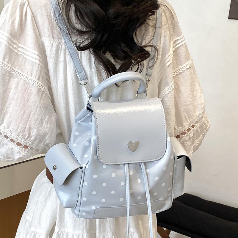 Schoolbag high value polka dot backpack 1011 summer new large capacity junior high school student schoolbag college student commuter backpack