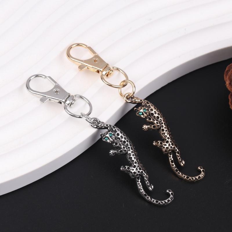 Animal Panther Pendant Keychain For Women Handbag Dangle Men Car Charm Ornaments Fashionable Diamond Jewelry Gifts