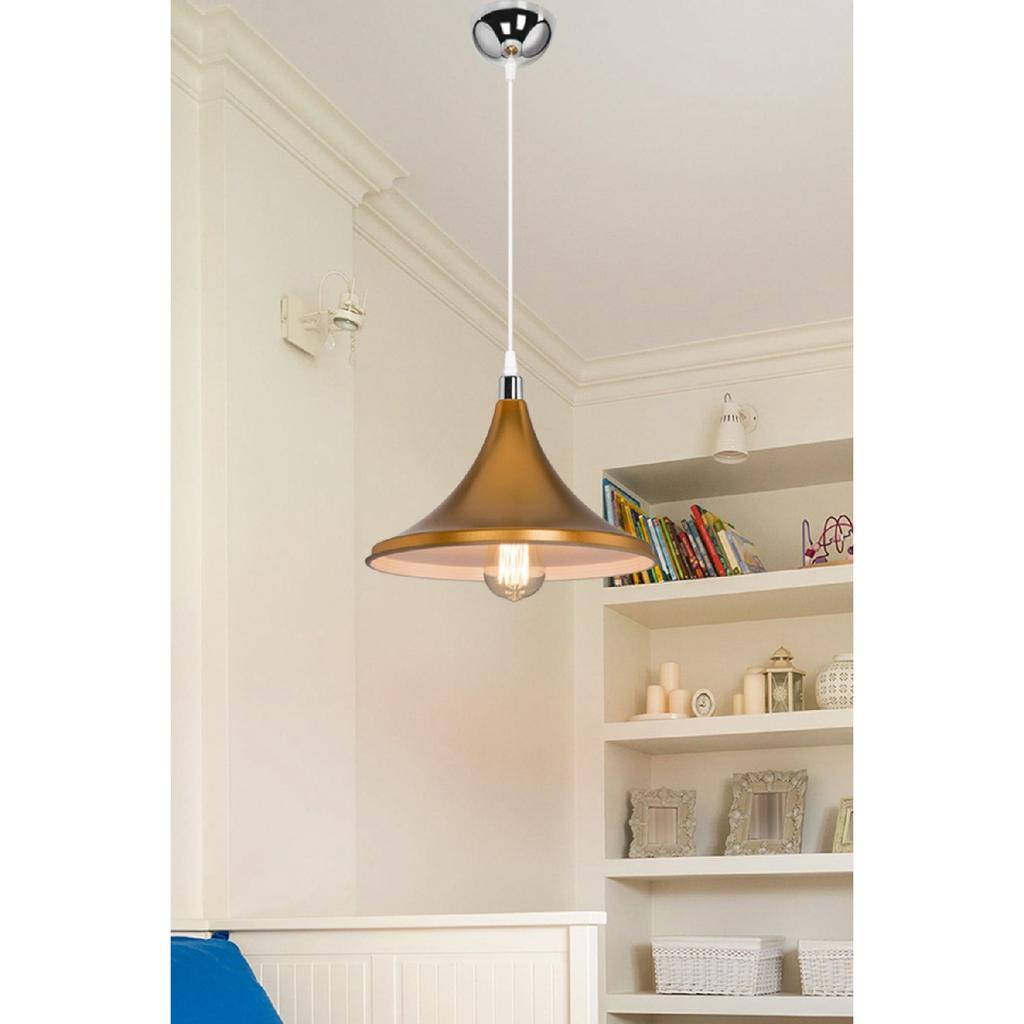 Weißer Pendelleuchter für Schlafzimmer, Wohnzimmer, Küche, Flur, Lampe