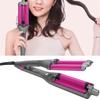3 Tube Negative Ion Electric Hair Curler LCD Display Adjustable Curling Iron 110‑240VEU Plug