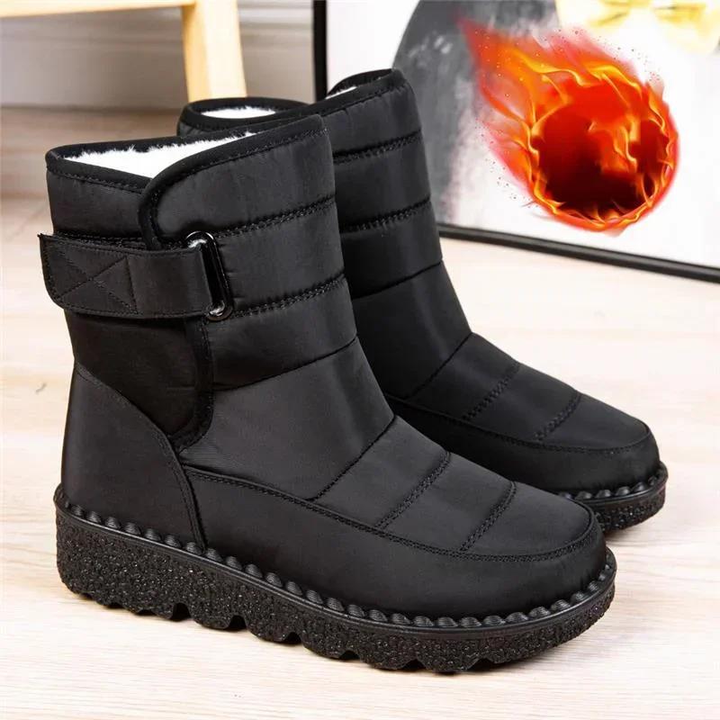 Boots Women Non Slip Waterproof Winter Snow Boots Platform Shoes For Women Warm Ankle Boots Cotton Padded Shoes Botas De Mujer