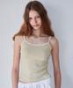 Loginaenloji Stripe Rip Slim Sleeveless Khaki