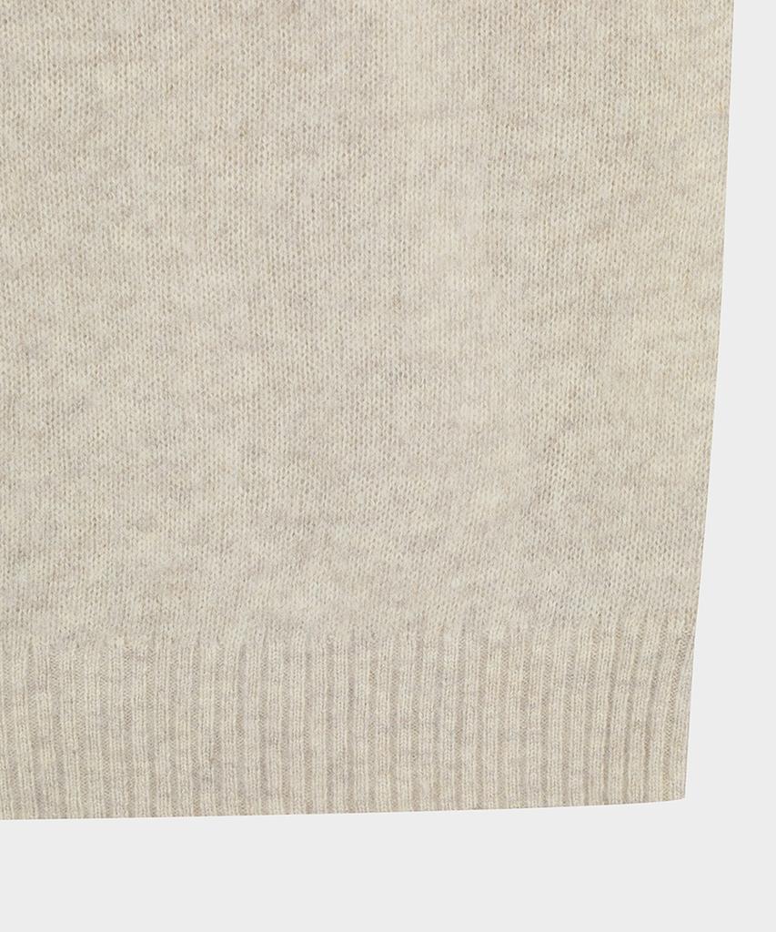 BROOKS BROTHERS Brushed Wool Classic Sweater (Grey) (Bbwrmm4286Zew)