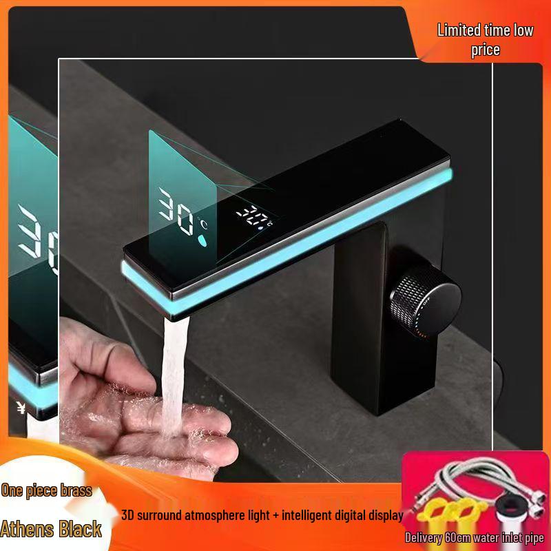 All-Copper Digital Display Basin Faucet with