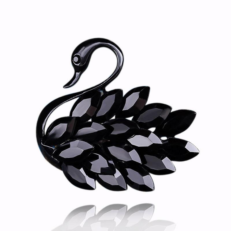 

Retro Swan Crystal Brooch: Elegant Animal Pin for Women’s Versatile Accessories