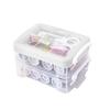 30Pcs Sewing Box Set Complete Tools Three Layer Dual Purpose Handle Sewing Kit with Case for