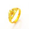 Women's Open Adjustable Ring Gold Plated with Lucky Flower Design Suitable for Wedding Jewelry