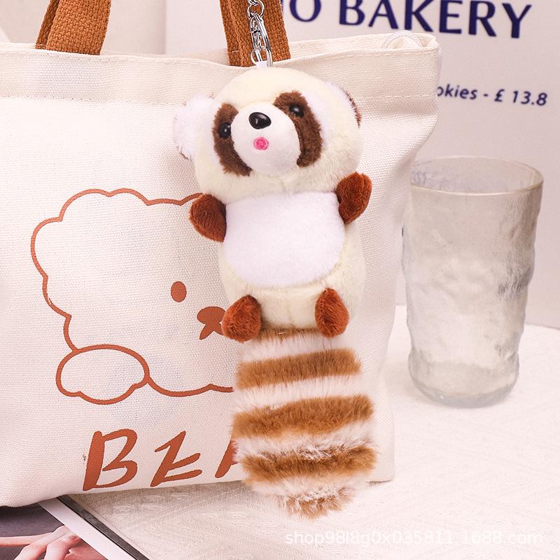 Cute Raccoon Plush Keychain Pendant - Perfect Couple Gift & Hot Bag Accessory