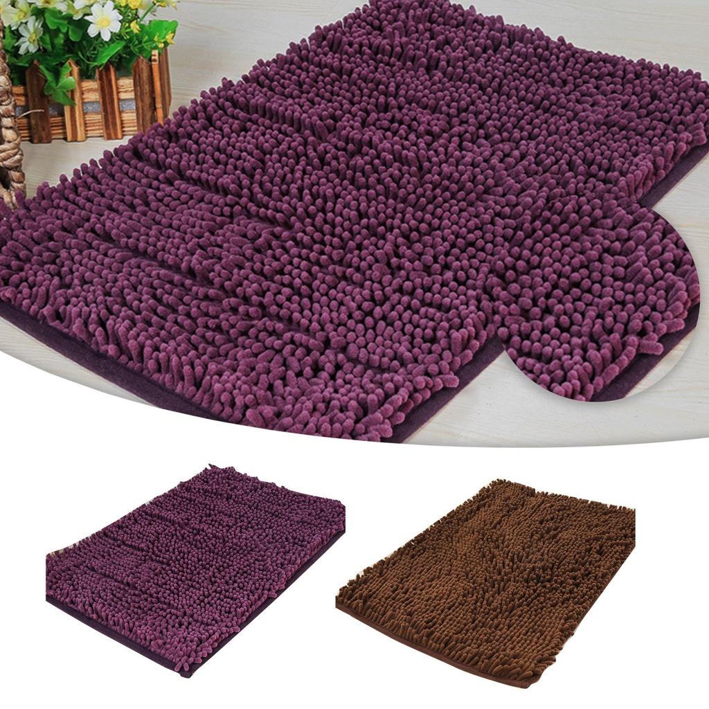 Chenille Bathroom Non-slip Water-absorbent Floor Mats Foot Mats Bathroom Household Doorway Carpet Entry Door Mat Bed Side Mats