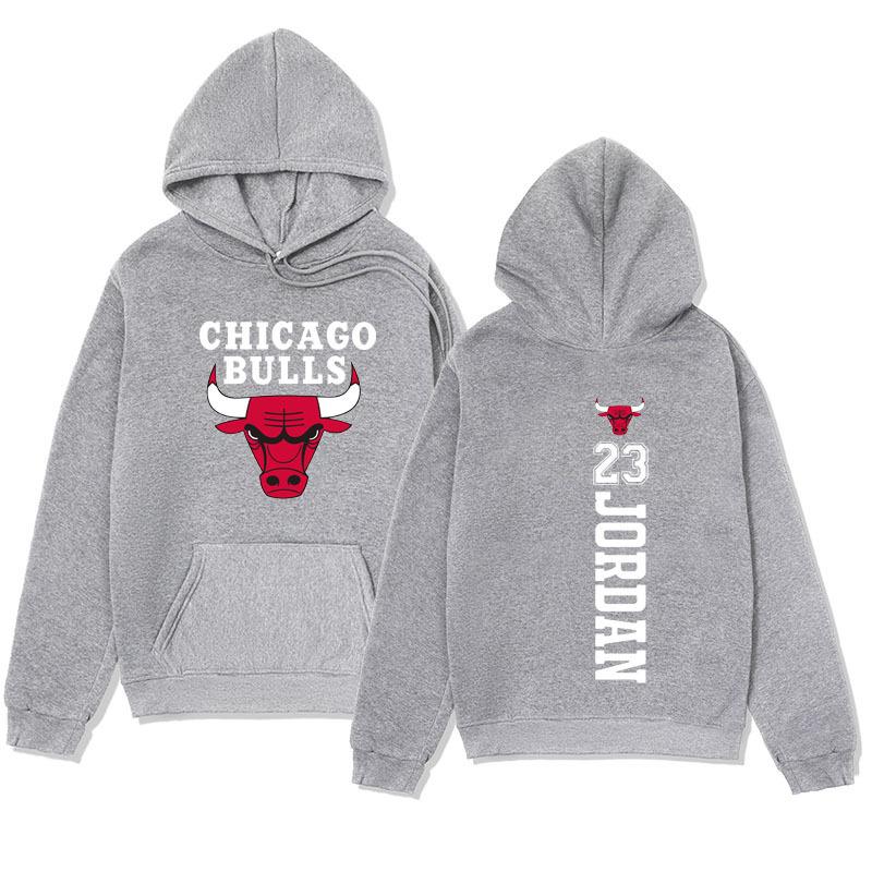 Winter Chicago Bulls #23 Printed Hoodies Fashionable Casual Warm Sports Long Sleeved Men's and Women's Unisex Hooded Sweatshirts
