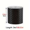 3D Nano Carbon Fiber Car Sticker Film, Universal Fit, Polyethylene Terephthalate, Anti-Scratch Tape for Auto Door Sill Side Mirror Bumper Protection