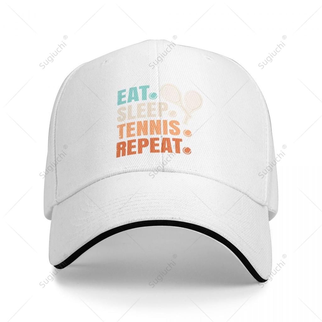 Multifunction Funny Eat Sleep Tennis Repeat Tennis Lover Sandwich Baseball Cap Unisex Sports Casual Caps Golf Hat Fishing Outdoors