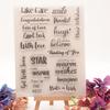 Greeting Words Clear Silicone Stamp Blessing Words Silicone Stamp for Card Making Scrapbooking Photo Album Journal