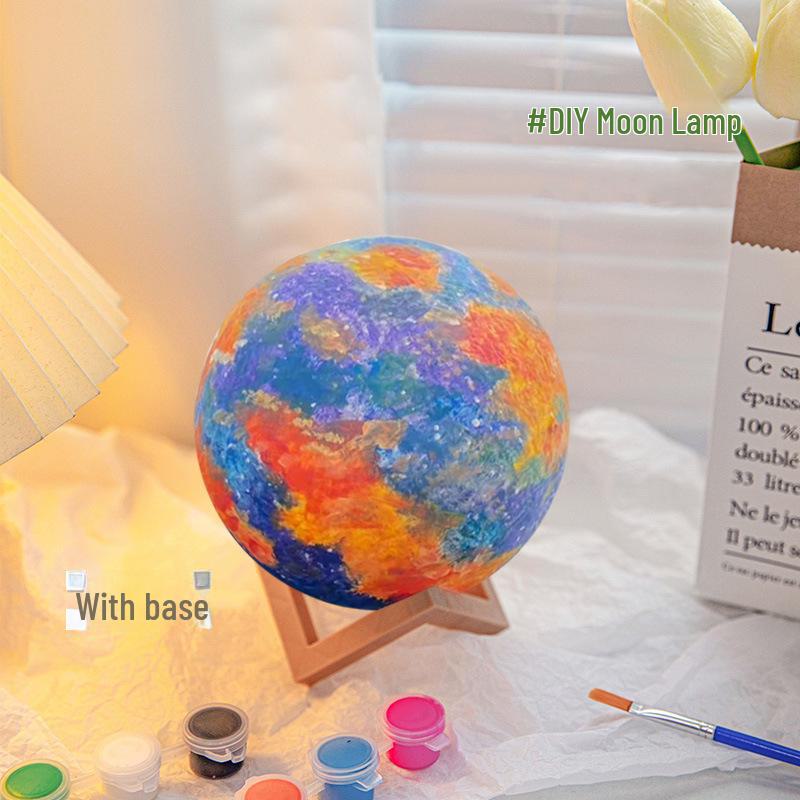 DIY-Mondlampen-Set für Kinder: Handbemaltes Planeten-Nachtlicht für Kindergartenaktivitäten